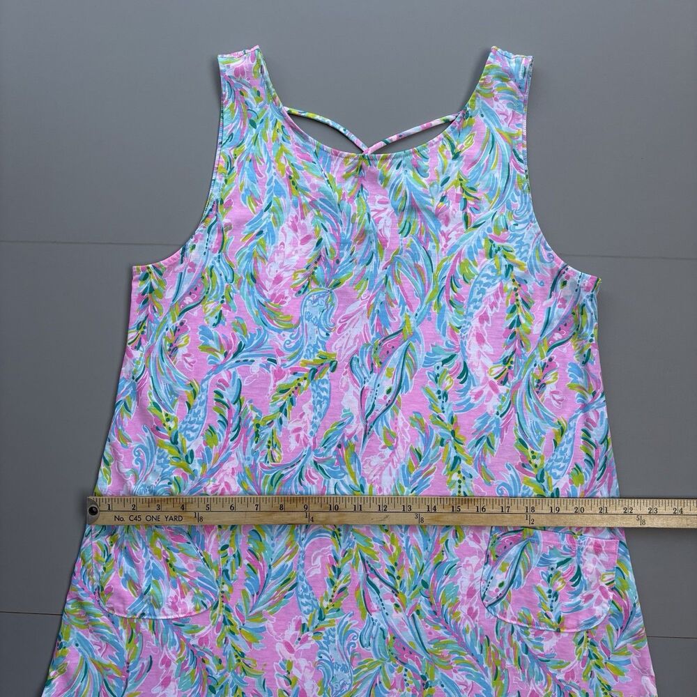Lilly Pulitzer Pastel Pink Green Blue Floral Midi Dress - Picture 10 of 13